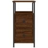 vidaXL Nachtkastje 30x60x60 cm bewerkt hout bruin eikenkleur