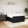 vidaXL Boxspring met matras fluweel zwart 140x190 cm