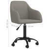 vidaXL Eetkamerstoelen draaibaar 4 st fluweel lichtgrijs