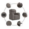 vidaXL Fauteuil verstelbaar stof taupe