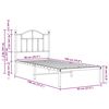 vidaXL Bedframe met hoofdbord metaal zwart 90x190 cm