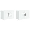 vidaXL Wandkast PORTO 2 pcs Wit 60 x 31 x 40 cm Bewerkt hout