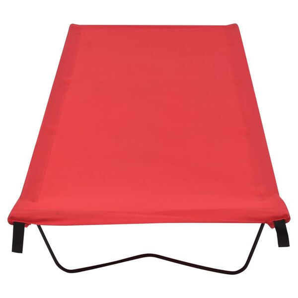 vidaXL Campingbedden 2 st 180x60x19 cm oxford stof en staal rood