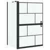 vidaXL Bad Douchescreen Zwart en transparant 116 x 68 x 128 cm