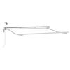 vidaXL Elektrisch Zonnescherm Frame met LED's Wit 2,5 x 2 m Aluminium