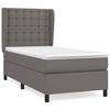 vidaXL Boxspring met matras kunstleer grijs 100x200 cm