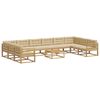 vidaXL Buiten bankenset 11 st Wit en Beige