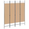 vidaXL 4-panelen roomdivider Beige 160 x 180 cm Stof