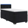 vidaXL Boxspring Bed met Matras en LED Zwart 90 x 190 cm fluweel