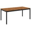 vidaXL Tuindiner tafel NAARDEN Naturel en Zwart 180 x 88,5 x 75 cm