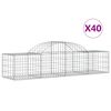 vidaXL Schanskorven 40 st gewelfd 200x50x40/60 cm ijzer