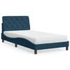 vidaXL Bed met matras fluweel blauw 100x200 cm