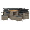 vidaXL Tuin Sofa Set met kussen 8 pcs Grijs poly rattan