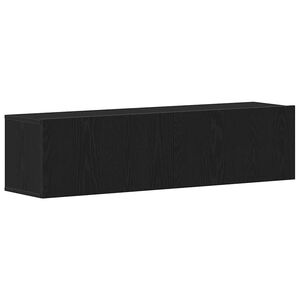 vidaXL Tv-meubel 120x30x30,5 cm spaanplaat zwart eikenkleurig