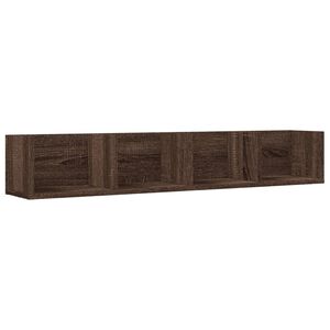 vidaXL Wandkast 99x18x16,5 cm bewerkt hout bruin eikenkleurig