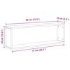 vidaXL Wandschappen kubus 2 st 80x15x26,5 cm bewerkt hout wit
