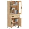 vidaXL Hoge kast 69,5x34x180 cm bewerkt hout sonoma eikenkleurig