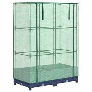 vidaXL Plantenbak verhoogd met kashoes 80x40x123 cm rattanlook