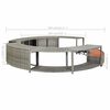 vidaXL Hottub-ombouw poly rattan grijs