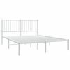 vidaXL Bedframe met hoofdbord metaal wit 140x190 cm
