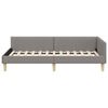 vidaXL Hoekbedframe met hoofdeinde Taupe 100 x 200 cm Stof