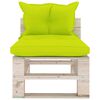 vidaXL 5-delige Loungeset met kussens pallet grenenhout