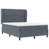vidaXL Boxspringbed met matras Donkergrijs 200 x 160 cm Polyester