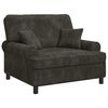 vidaXL XXL fauteuil met kussens Donkerbruin 1,5 Lijnen Stof