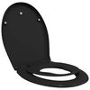 vidaXL Toiletzitting Zwart 47 x 37 x 4 cm Duroplast