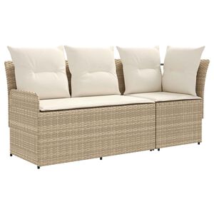 vidaXL 2 st Tuinstoel met Armleuning en Hoekbank PE Rattan