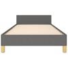 vidaXL Bedframe zonder matras 90x200 cm stof donkergrijs