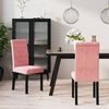 vidaXL Eetkamerstoelen 2 st fluweel roze
