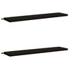 vidaXL Bank Kussens SOEST 2 st 100% Polyester Zwart 200 x 40 x 5 cm