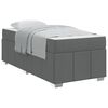 vidaXL Bedframe met matras Donkergrijs 80 x 200 cm Stof