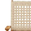 vidaXL Tuinstoelen 8 st inklapbaar poly rattan en massief hout beige
