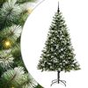 vidaXL Kunstmatige Scharnierende Kerstboom met Bedekte Sneeuw Warmwit
