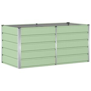 vidaXL Plantenbak Groen 160 x 80 x 75 cm Staal