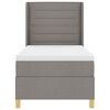 vidaXL Boxspringbed met matras met LED Taupe 90 x 190 cm Stof