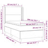 vidaXL Boxspring met matras en LED stof blauw 80x200 cm
