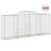 vidaXL Schanskorven 20 st gewelfd 300x50x120/140 cm ijzer