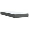 vidaXL Boxspring met matras stof donkergrijs 90x200 cm