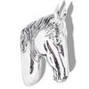 vidaXL Paardenhoofd muurdecoratie aluminium zilver