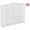 vidaXL Schanskorven 8 st gewelfd 300x50x220/240 cm ijzer