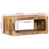vidaXL | TV Kast | met plank Bruin 60 x 30 x 25 cm Massief mangohout