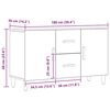 vidaXL Dressoir 100x36x60 cm bewerkt hout artisanaal eikenkleurig