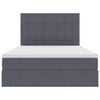 vidaXL Opslag bed met matras Donkergrijs 140 x 190 cm Fluweel