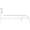 vidaXL Bedframe met hoofdbord metaal wit 135x190 cm