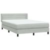 vidaXL Boxspring met matras fluweel lichtgrijs 160x210 cm