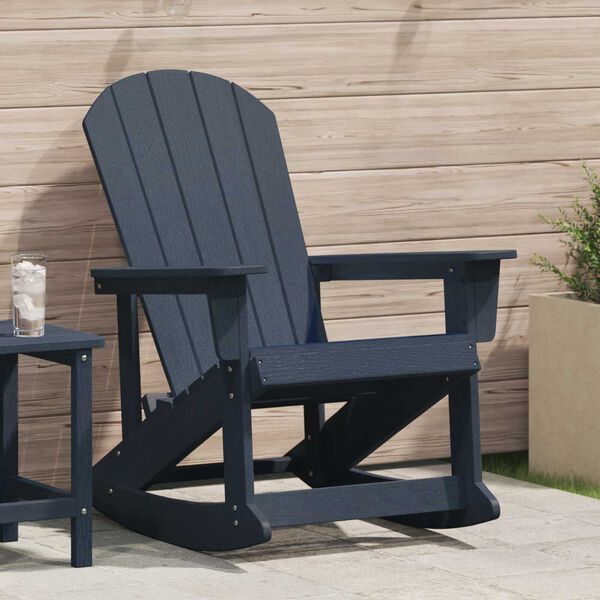 vidaXL Adirondack Schommelstoel Marineblauw 92 x 73,5 x 92 cm HDPE