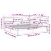vidaXL Bed met boekenkast zonder matras massief grenenhout 200x200 cm